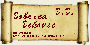Dobrica Diković vizit kartica